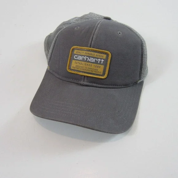Carhartt hat gray adjustable snapback cap patch - Picture 1 of 5